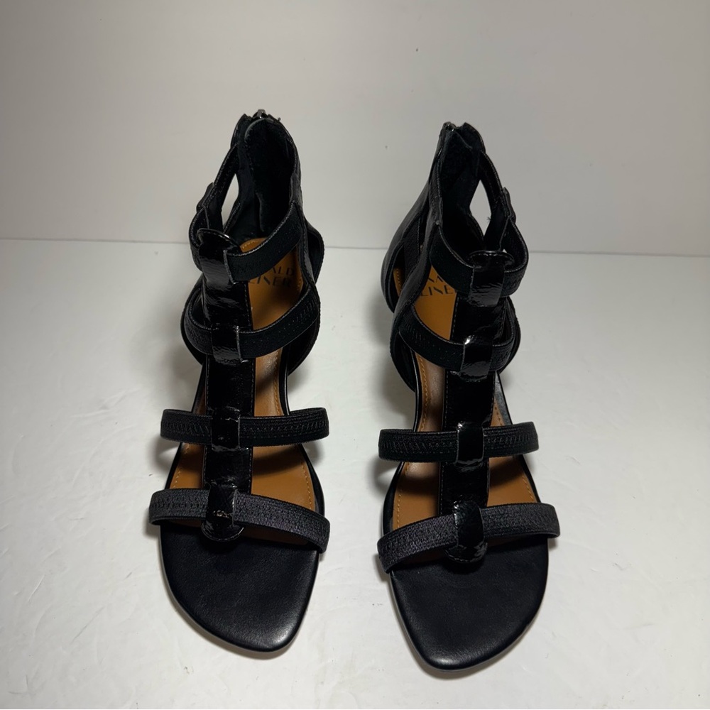 Donald J. Pliner 'Arcadia' Black Strappy Sandals Heels Size 7 - Picture 3 of 15